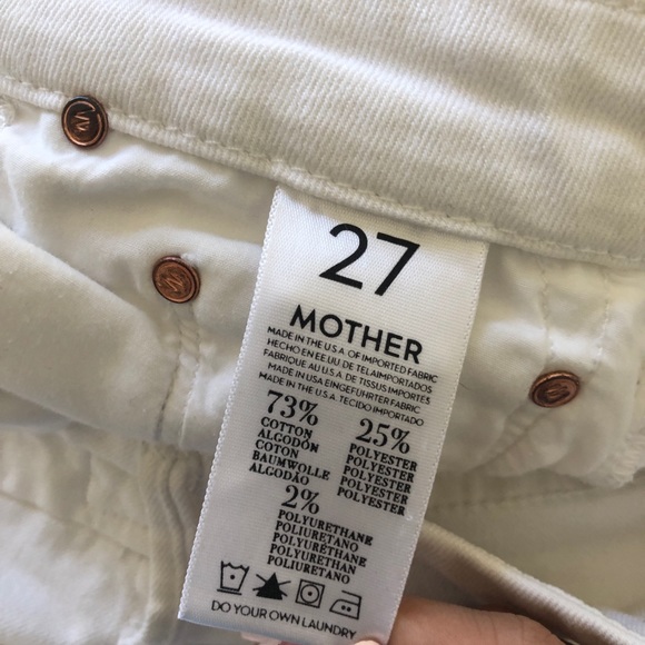 MOTHER White The Looker Ankle Crop Skinny Pants - Picture 10 of 12